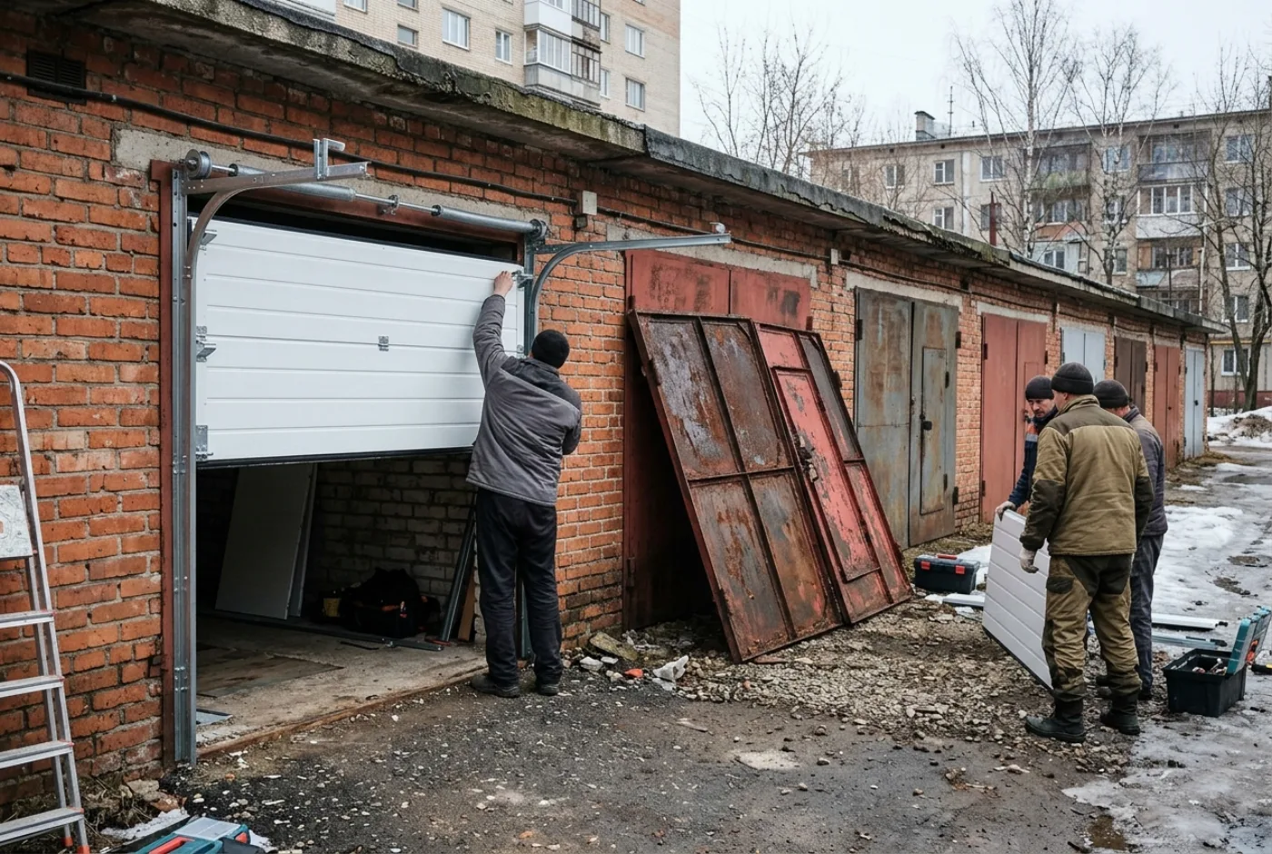 Замена гаражных ворот